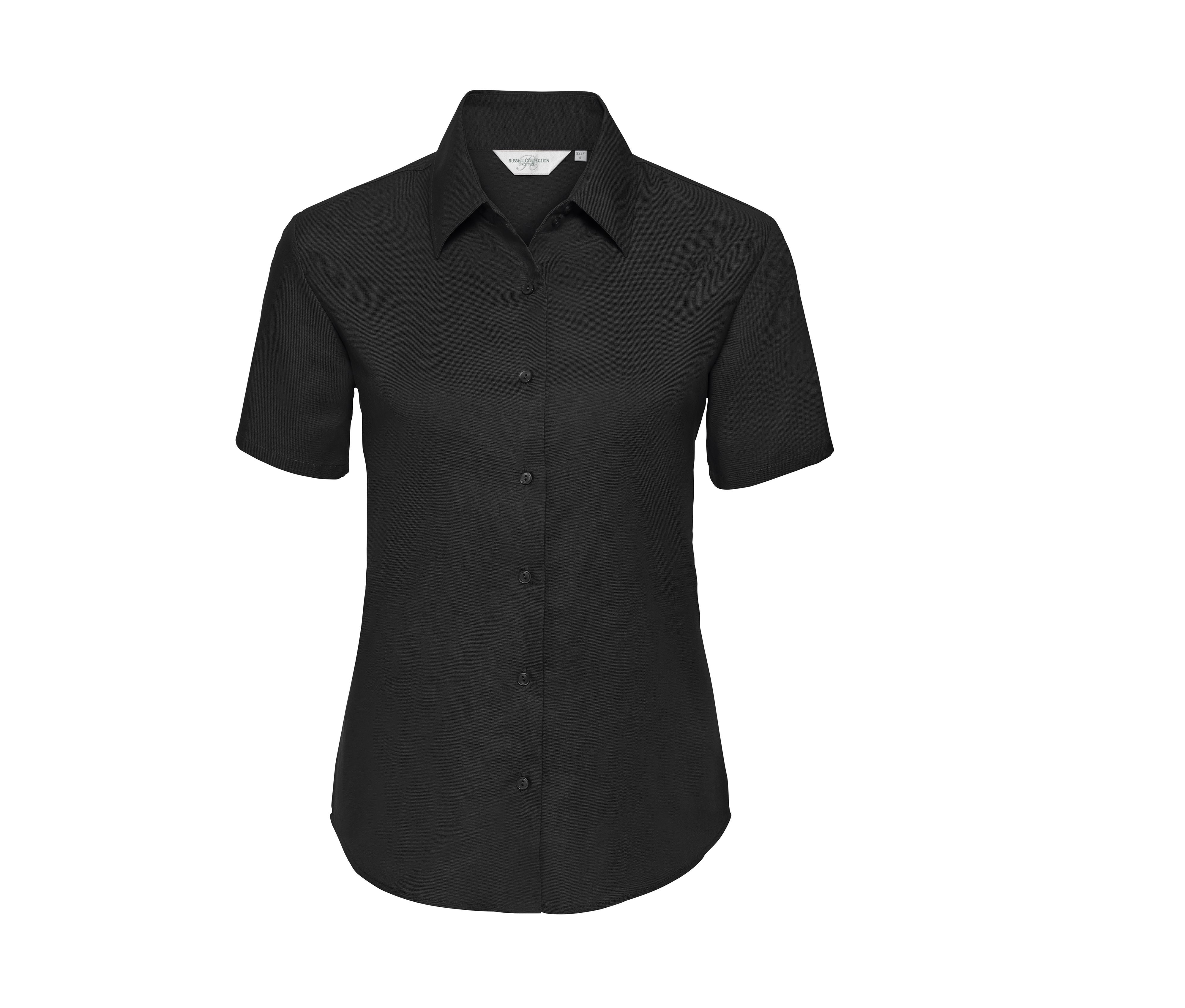 LADIES' SHORT SLEEVE TAILORED OXFORD SHIRT