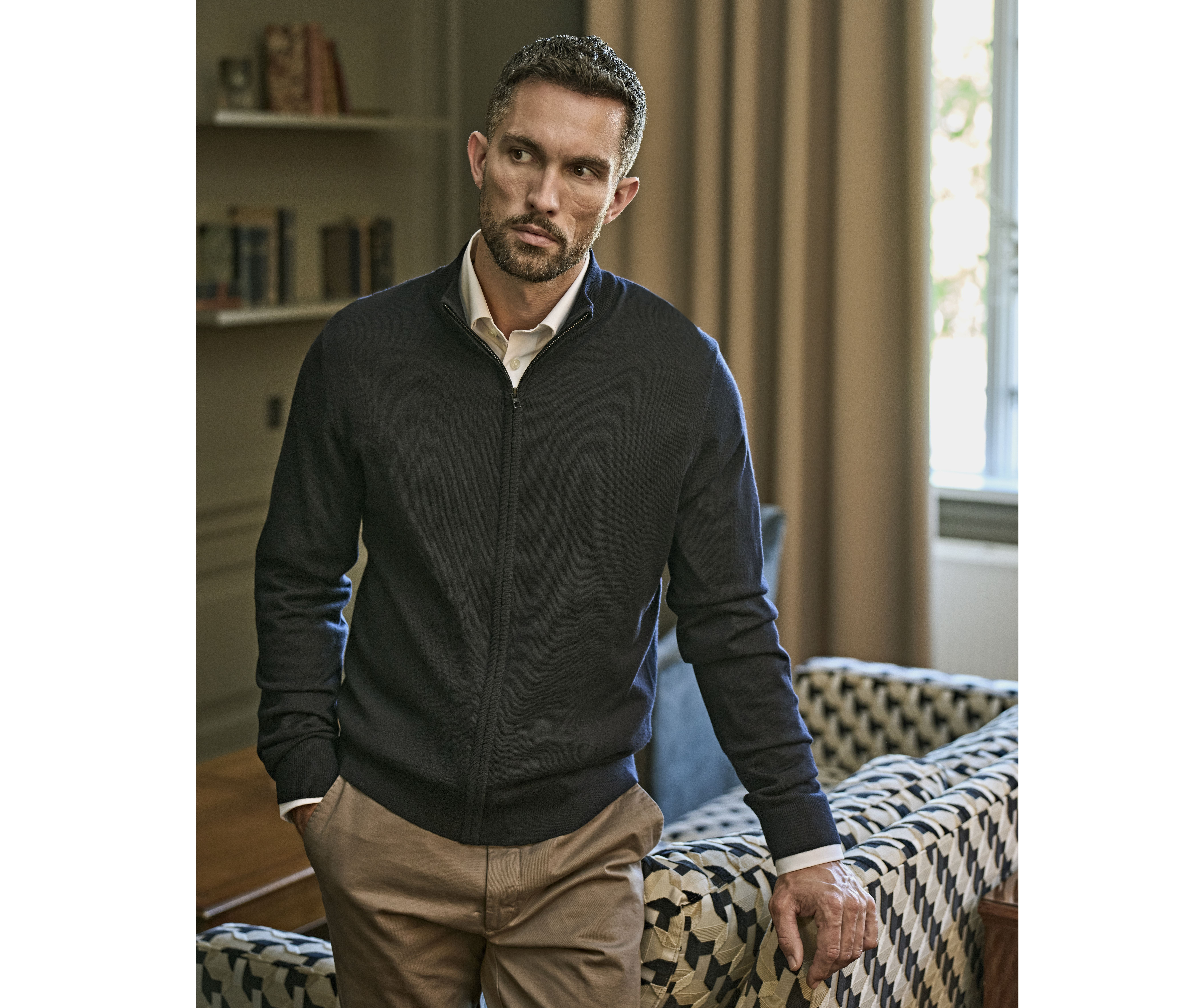 FULL ZIP KNIT