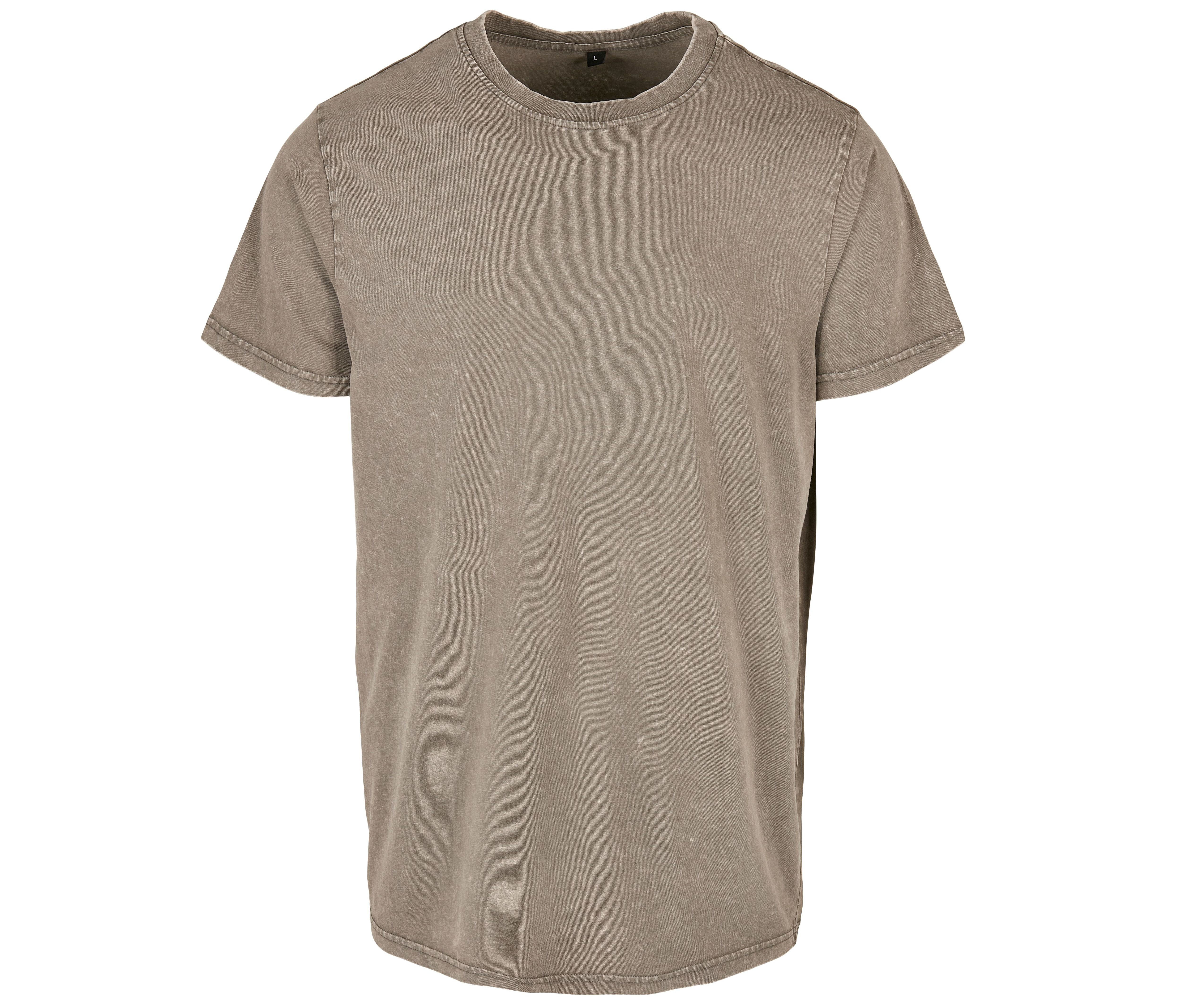 ACID WASHED ROUND NECK TEE