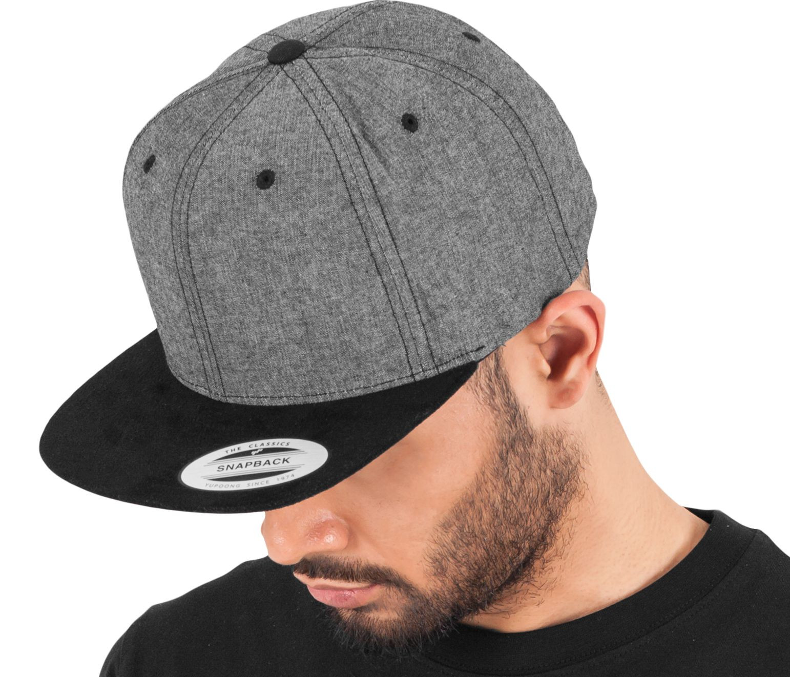 CHAMBRAY-SUEDE SNAPBACK
