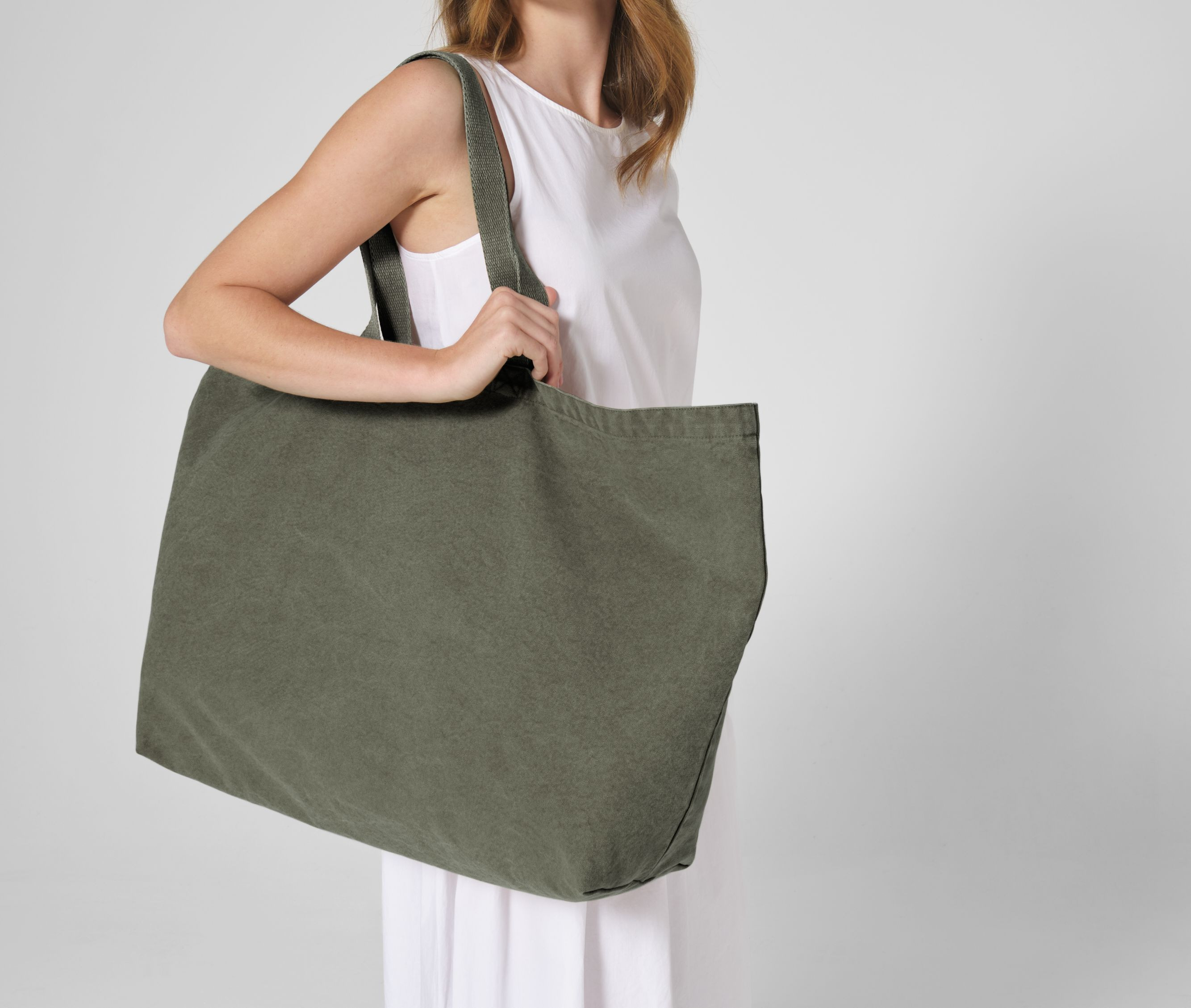 GARMENT DYED OVERSIZED TOTE BAG