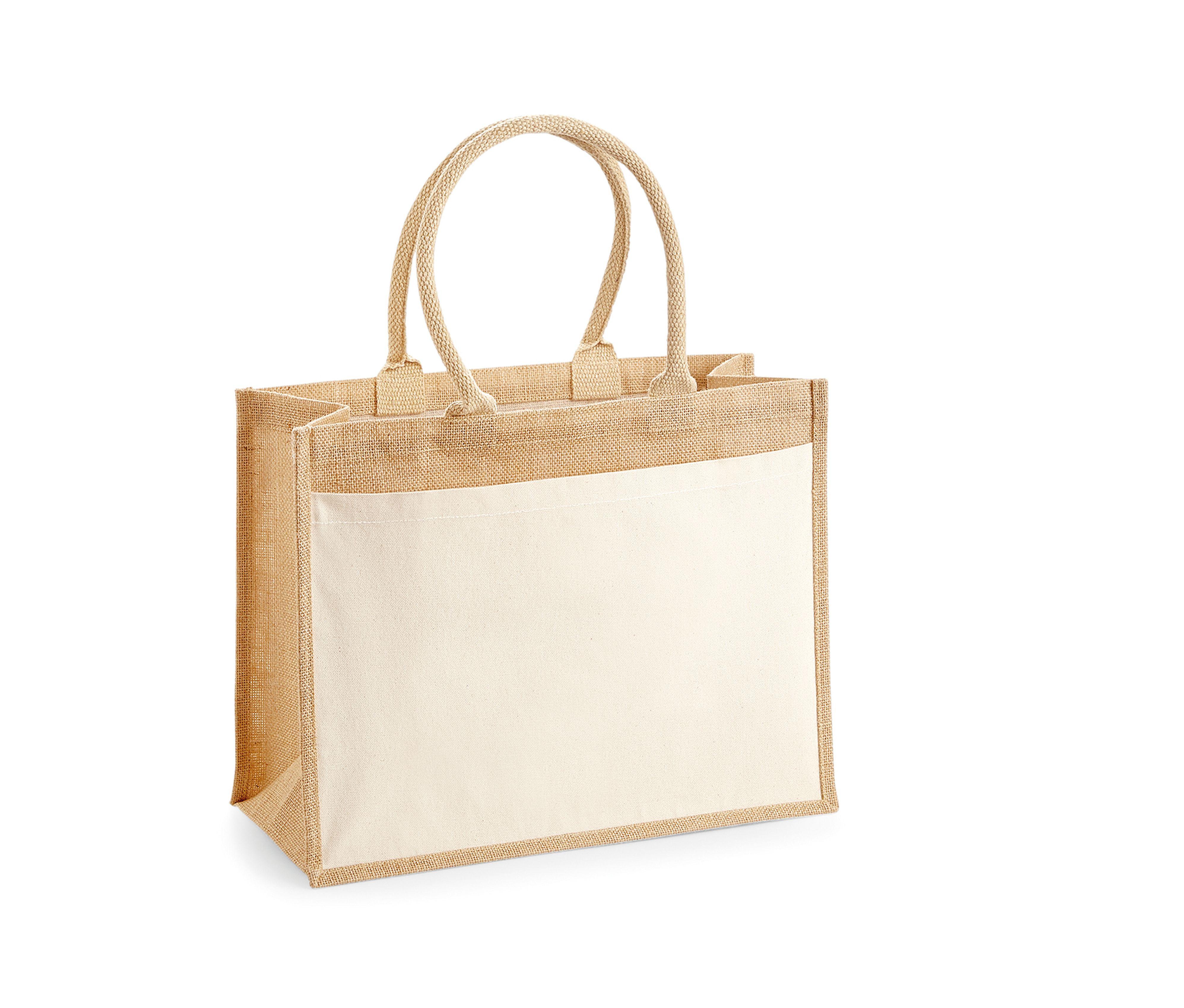 COTTON POCKET JUTE SHOPPER