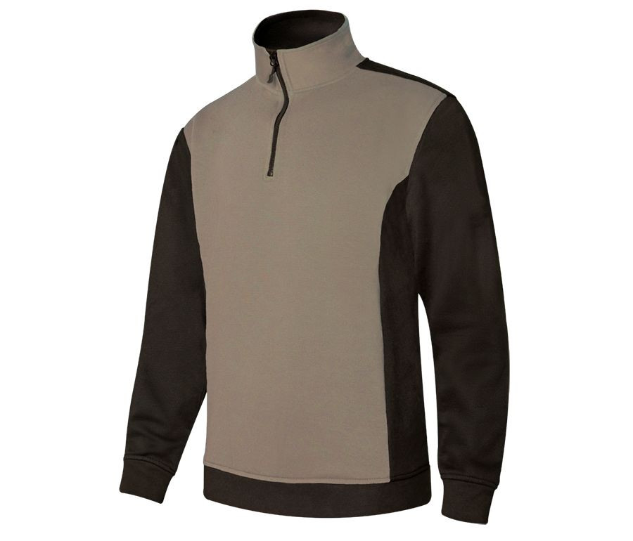 SWEAT BICOLORE COL ZIPPÉ