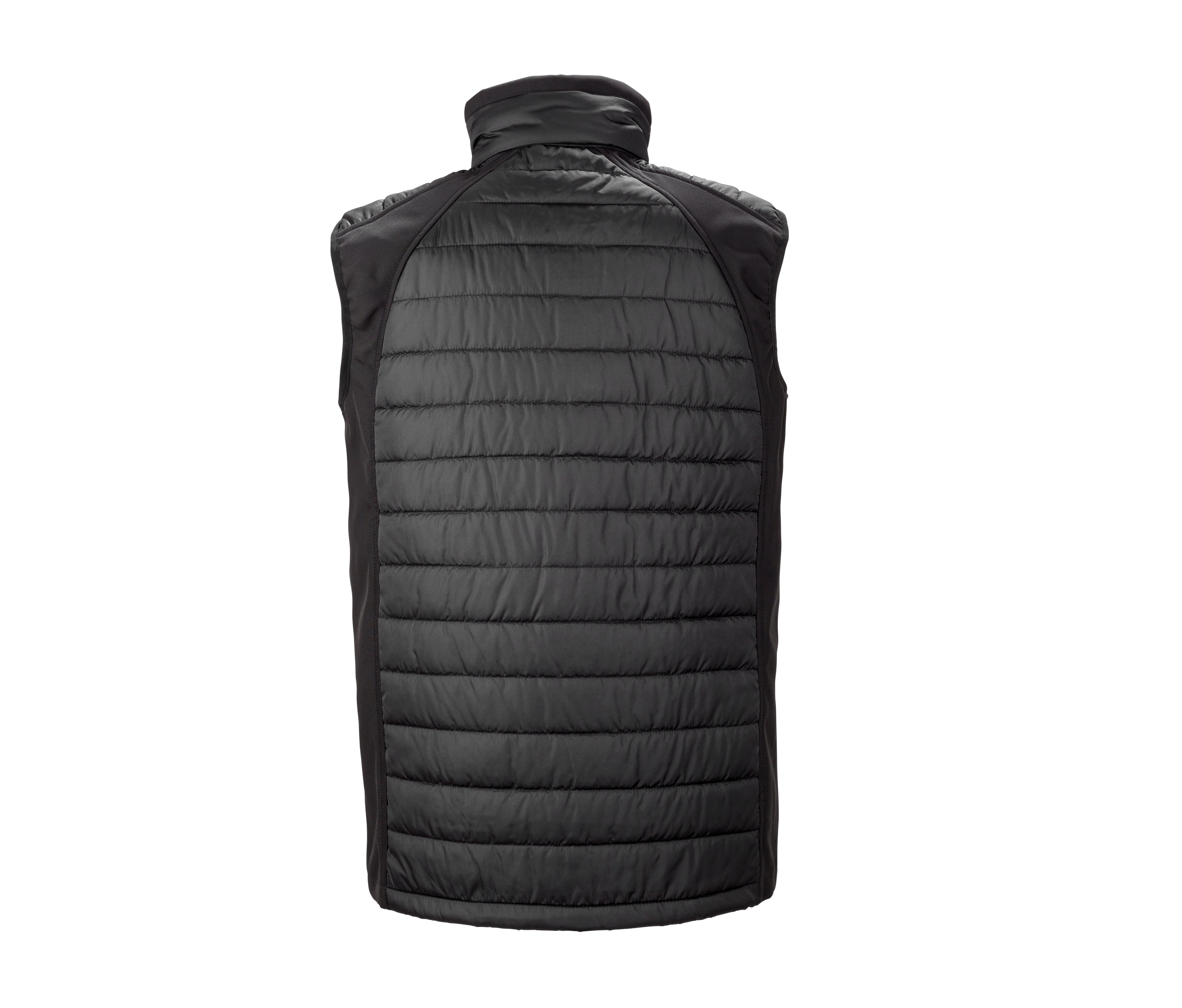 BLACK COMPASS PADDED SOFTSHELL GILET