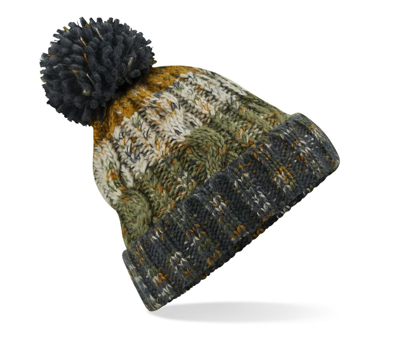 CORKSCREW POM POM BEANIE