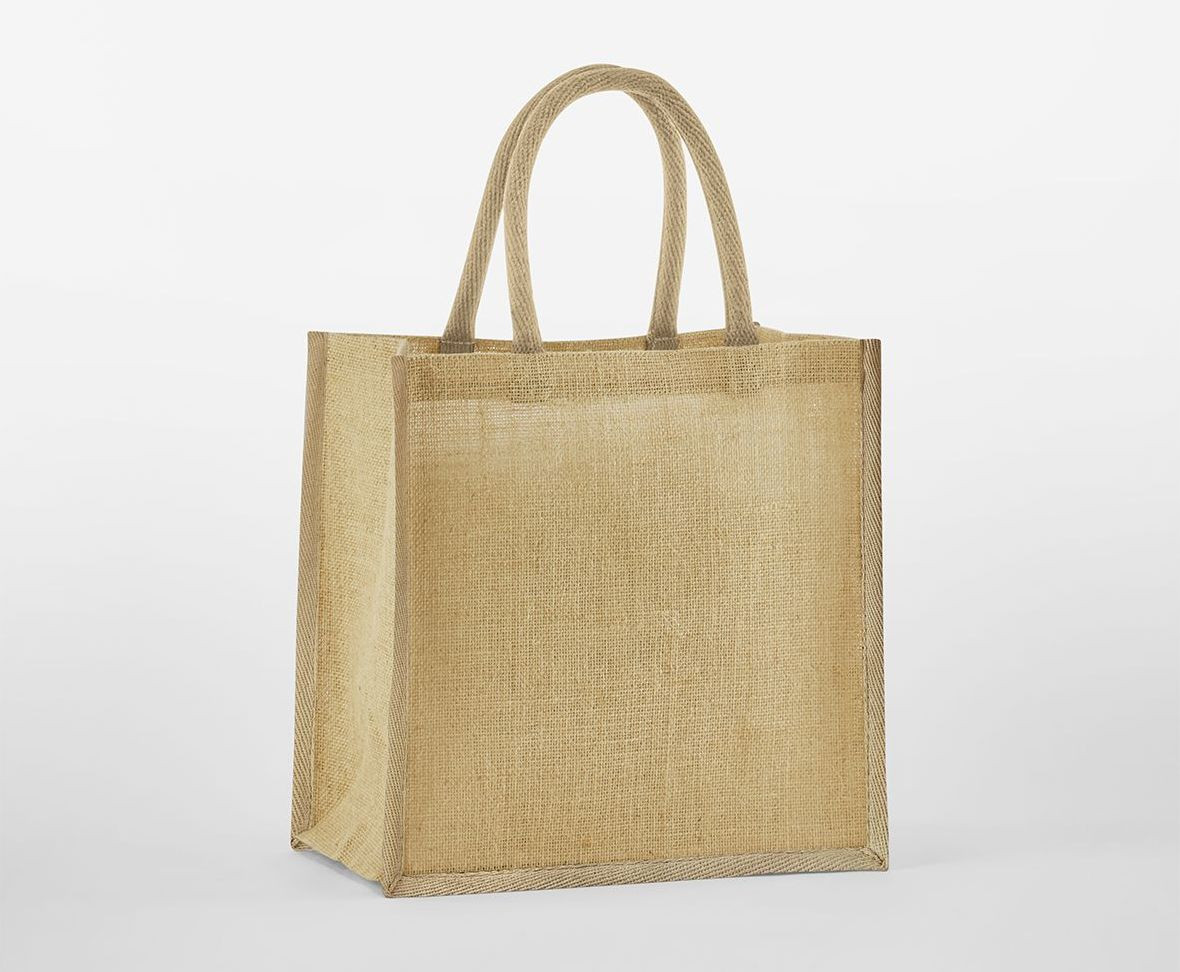 NATURAL STARCHED JUTE MINI GIFT BAG